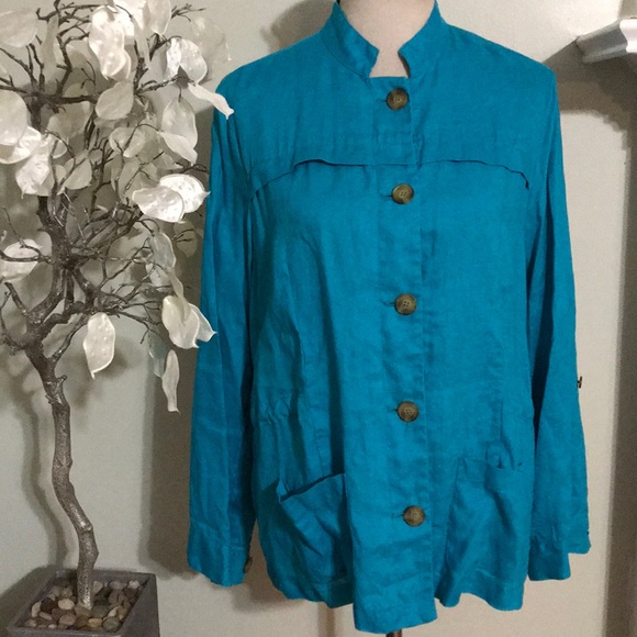 Coldwater Creek Jackets & Blazers - COLDWATER CREEK LINEN JACKET